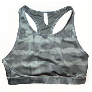 Ideology Women's Grey Racerback Sports Bra Size Medium Wide Straps